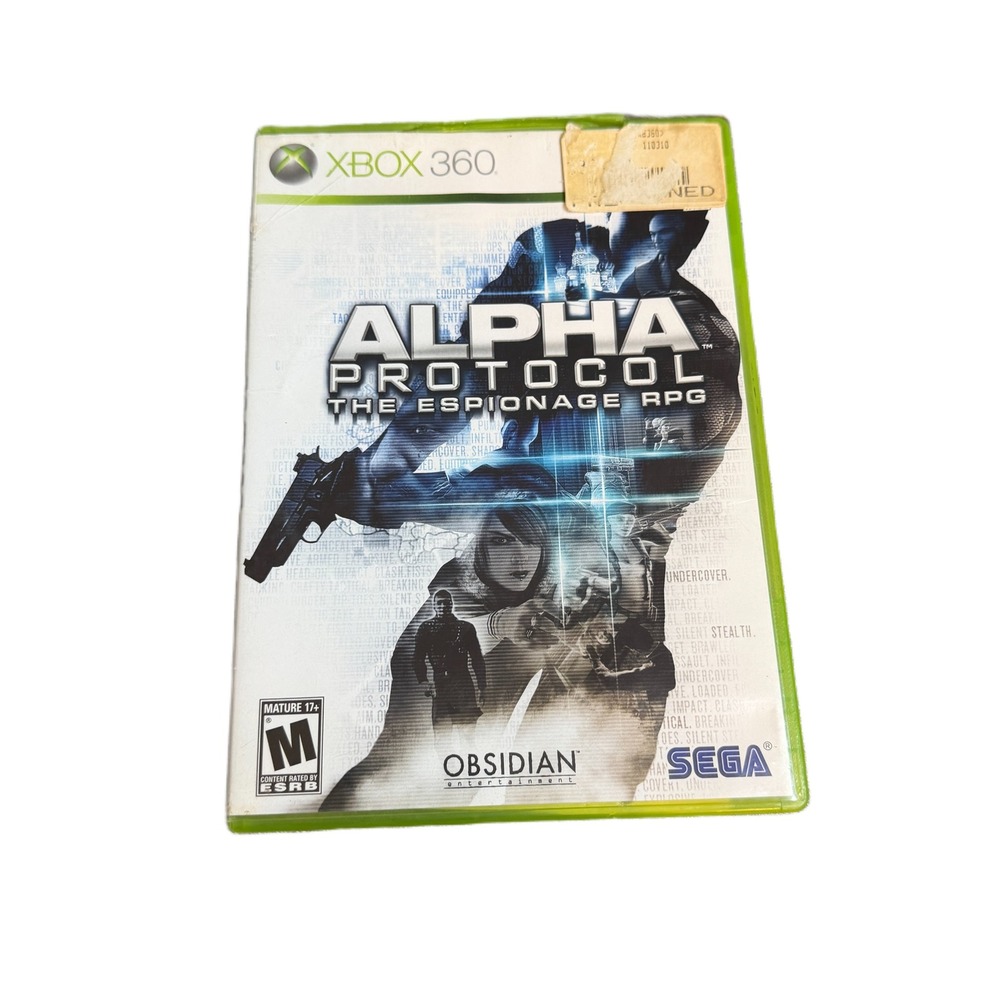 Alpha Protocol The Espionage RPG Xbox 360 Obsidian SEGA 2010 CIB NTSC